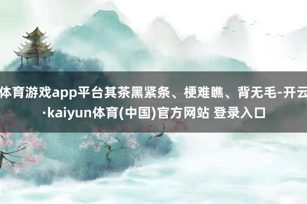 体育游戏app平台其茶黑紧条、梗难瞧、背无毛-开云·kaiyun体育(中国)官方网站 登录入口